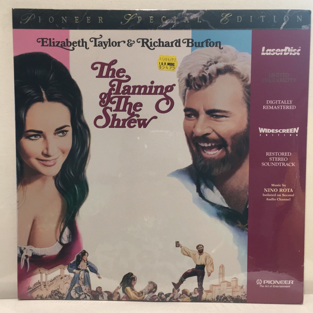 Pioneer Laser Disc “The Taming of The Shrew” Widescreen Edition.